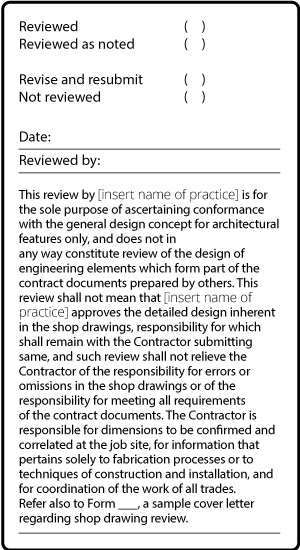 Submittal Review Stamp