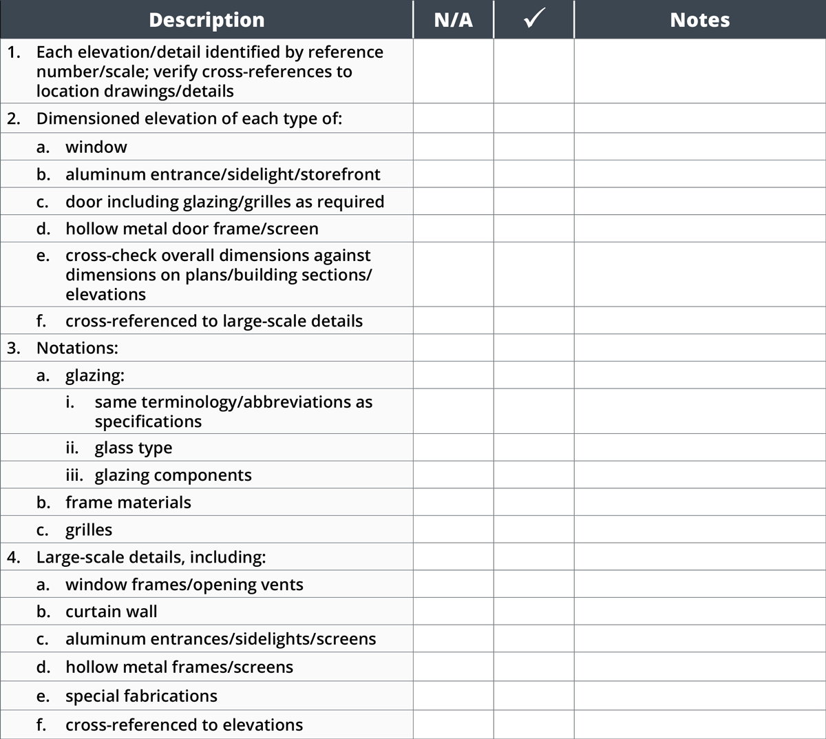 architectural case study checklist pdf